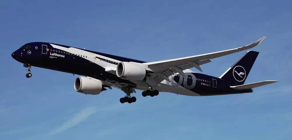 Lufthansa A350-900 D-AIXL in the 100th anniversary livery
